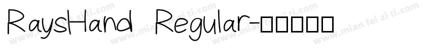 RaysHand Regular字体转换